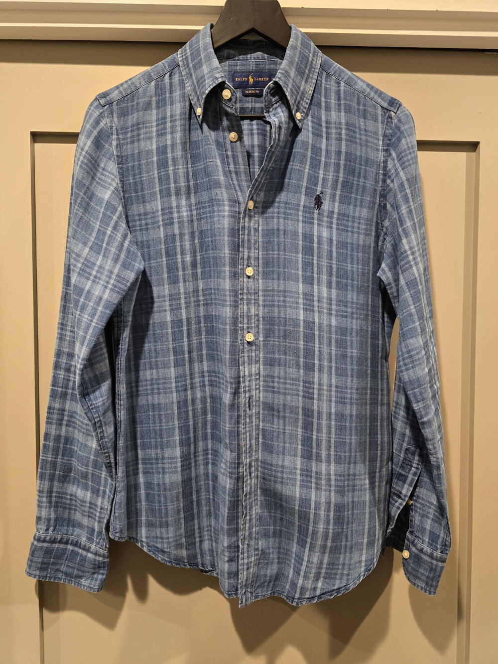 Ralph Lauren Light Blue Plaid Button-Down Shirt